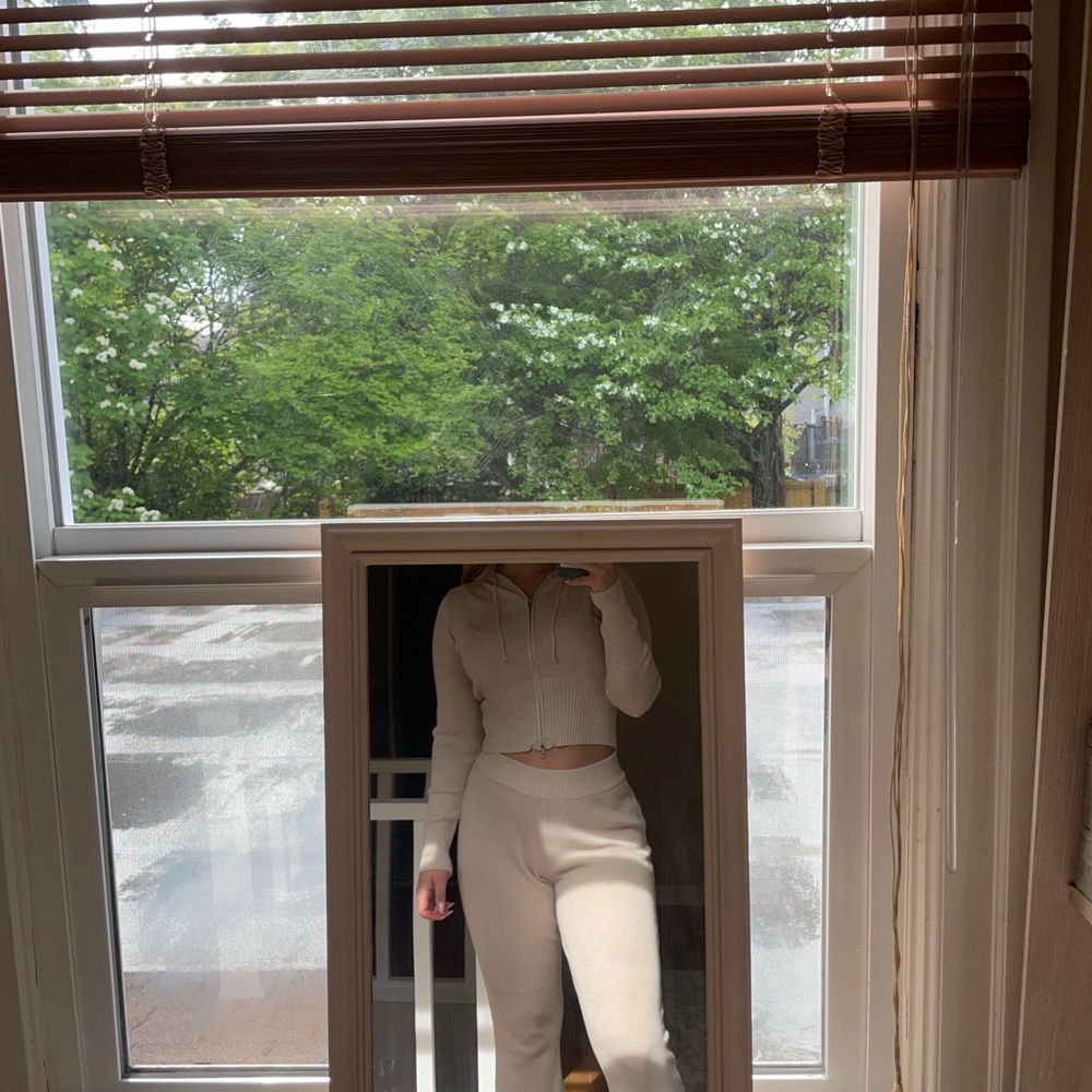 Women's Cream Pants & Jumpsuit Set